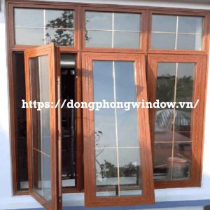 cửa nhôm màu gỗ